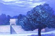 Anita Ree Mango tree by moonlight oil painting artist